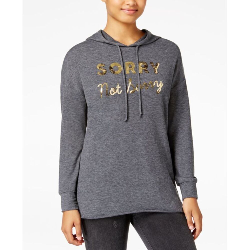Pretty Rebellious Juniors Sorry Graphic Hoodie